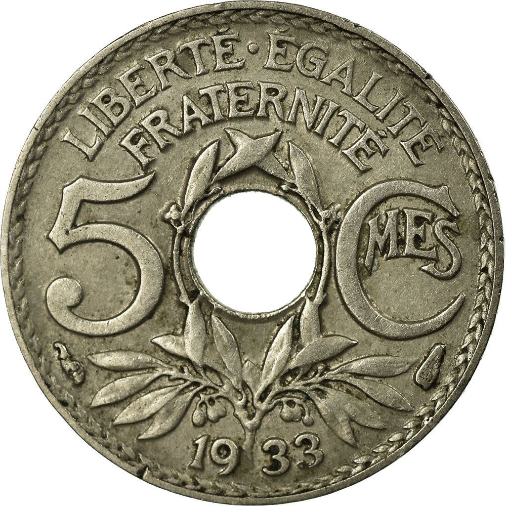 French 5 Centimes Coin | KM875 | France | 1920 - 1938