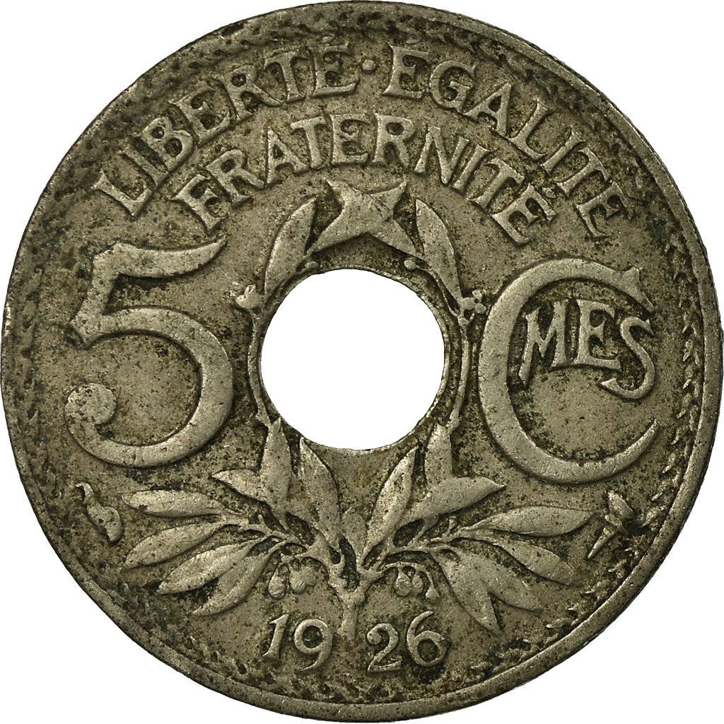 French 5 Centimes Coin | KM875 | France | 1920 - 1938