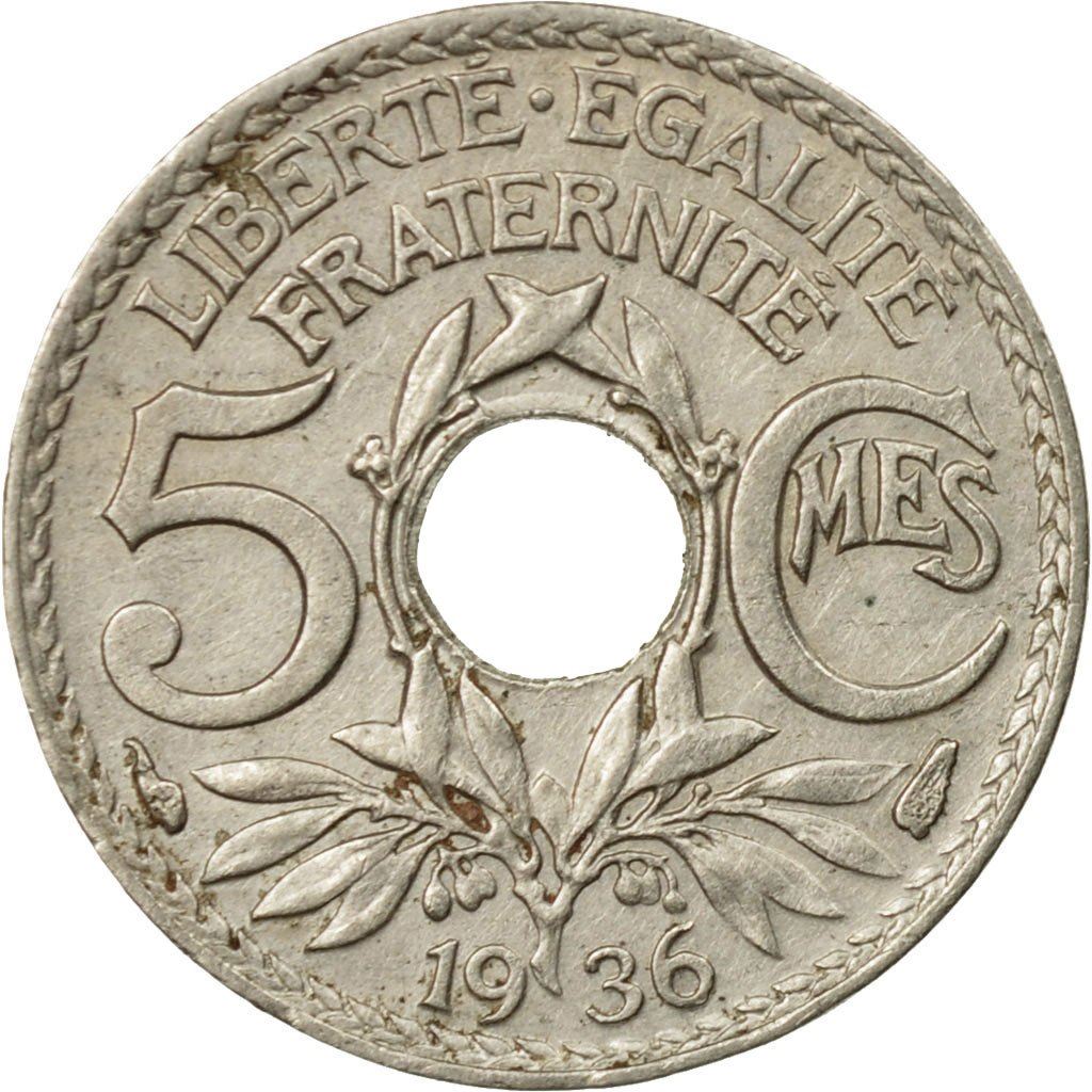 French 5 Centimes Coin | KM875 | France | 1920 - 1938