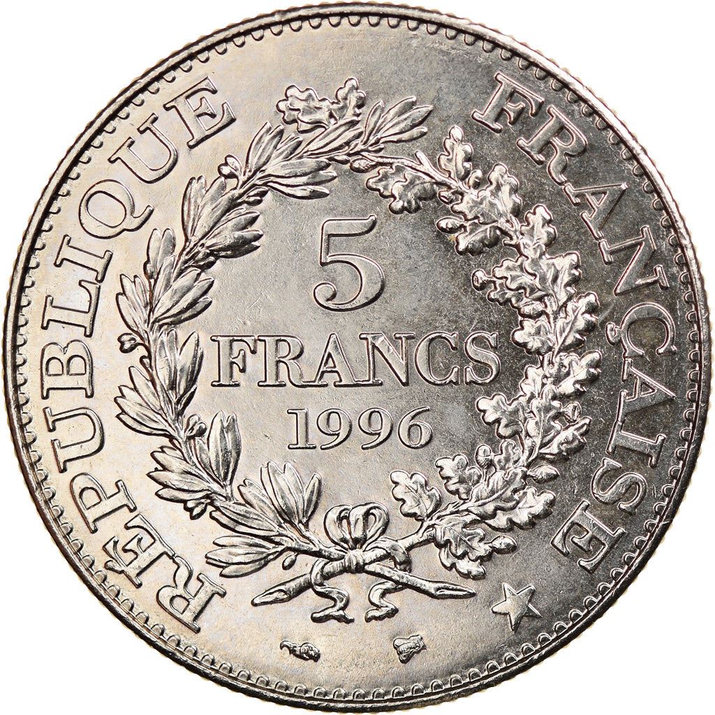 French 5 Francs Coin | Hercule de Dupre | KM1155 | France | 1996