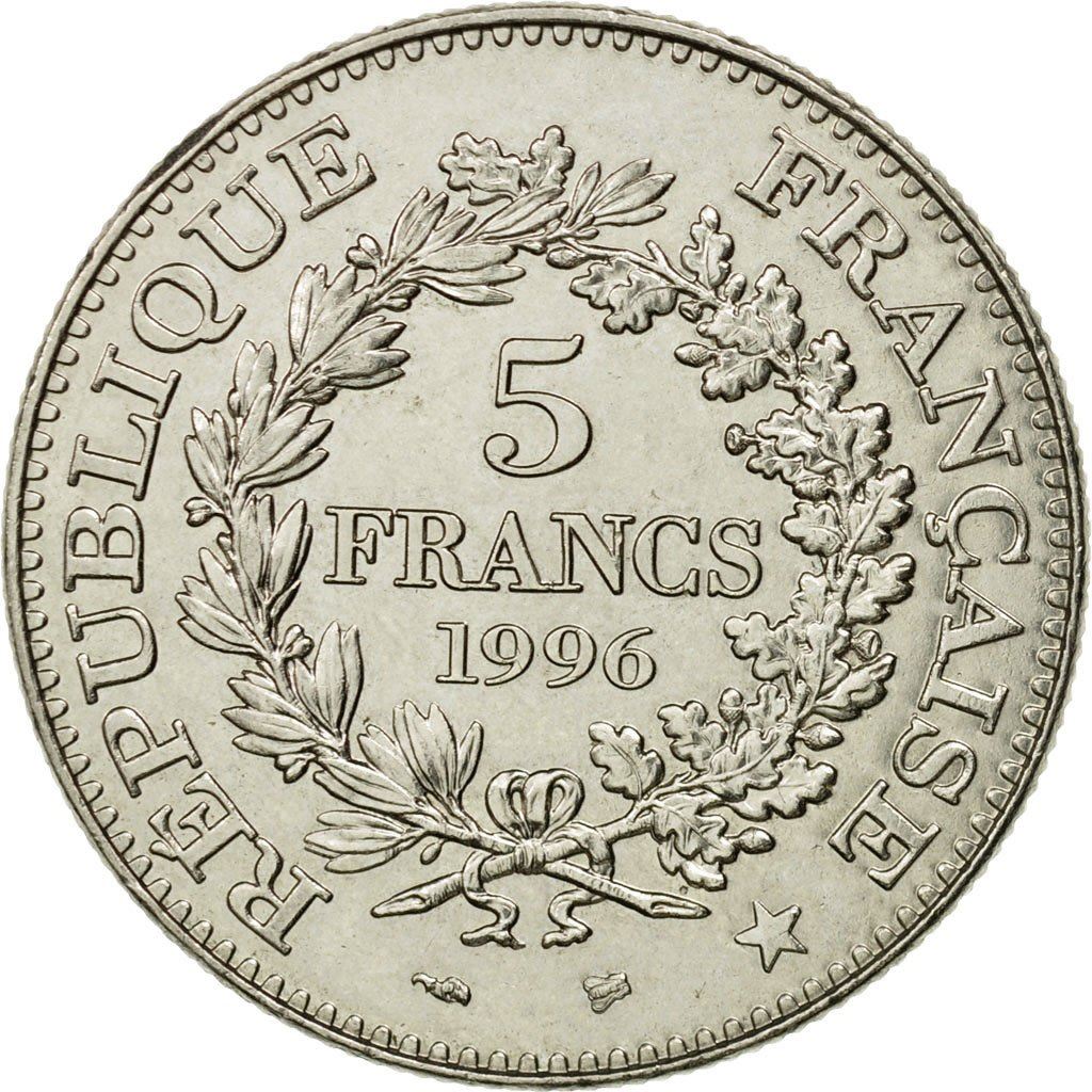 French 5 Francs Coin | Hercule de Dupre | KM1155 | France | 1996