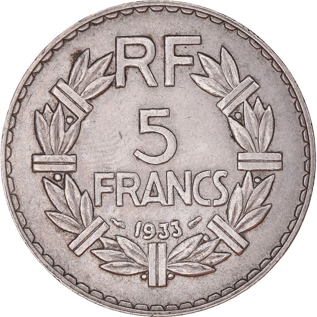 French 5 Francs Coin | KM888 | France | 1933 - 1939