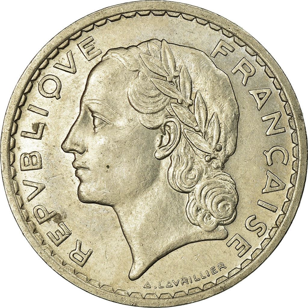 French 5 Francs Coin | KM888 | France | 1933 - 1939