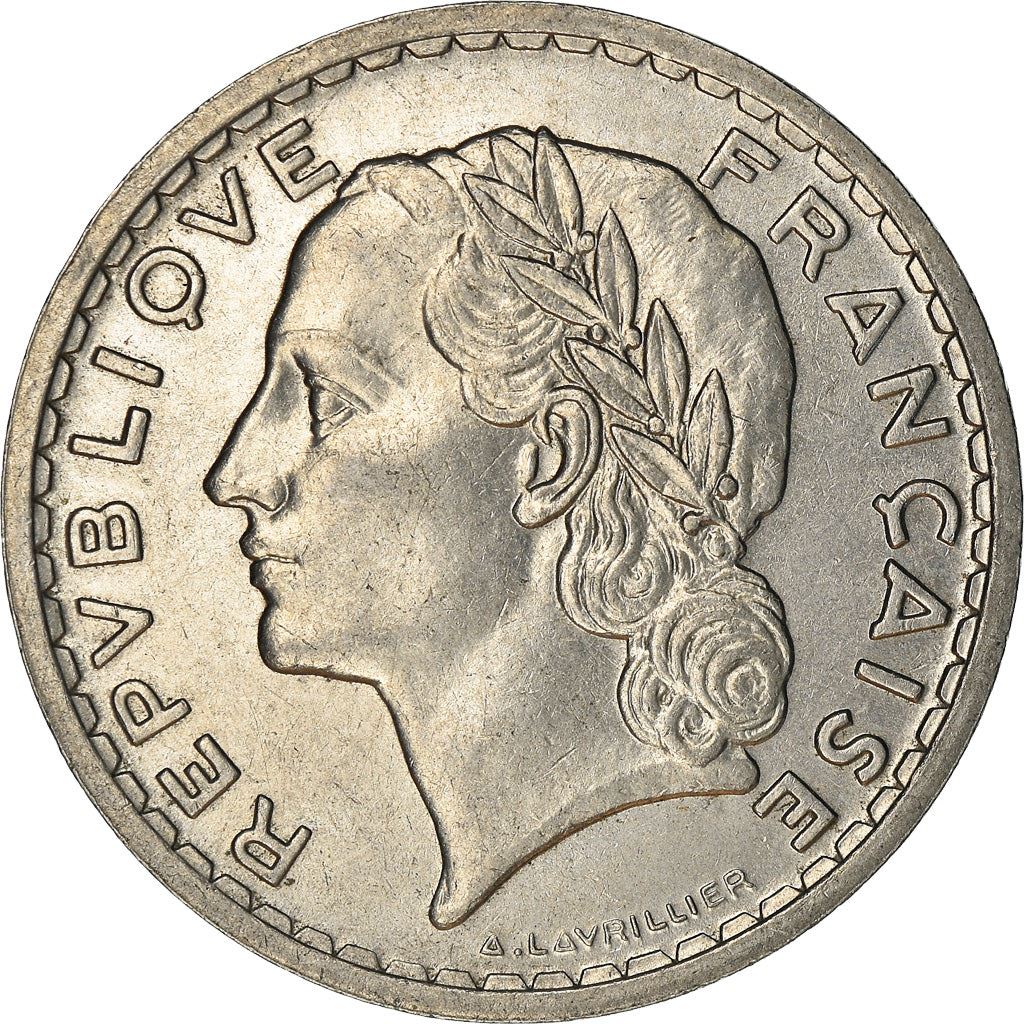 French 5 Francs Coin | KM888 | France | 1933 - 1939