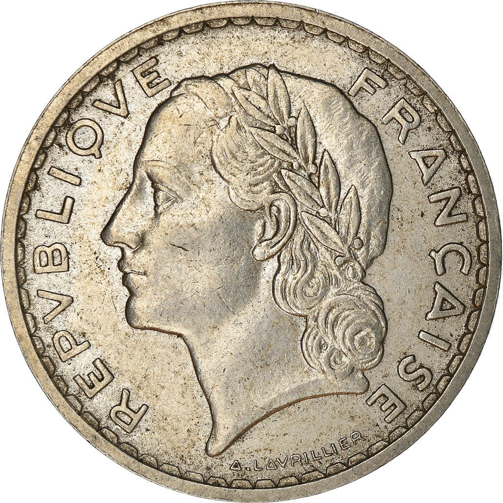 French 5 Francs Coin | KM888 | France | 1933 - 1939