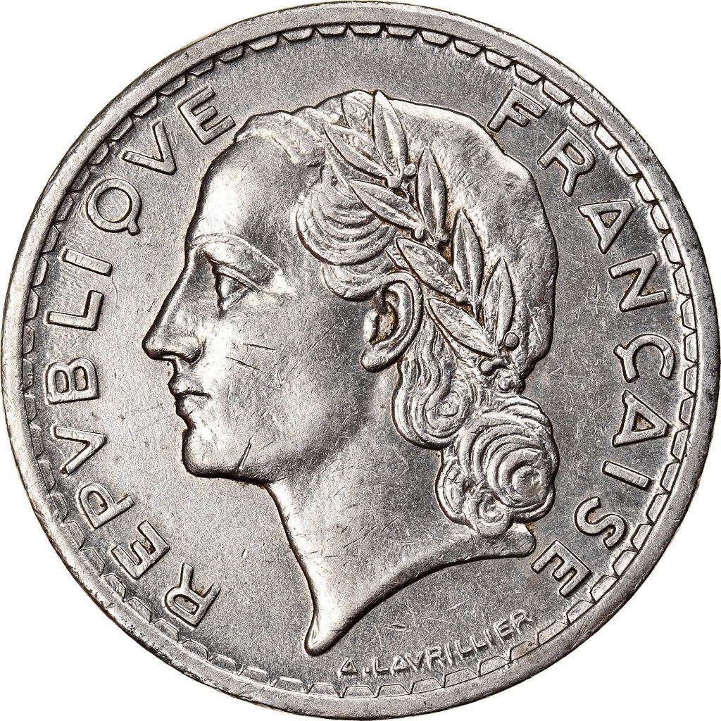 French 5 Francs Coin | KM888 | France | 1933 - 1939