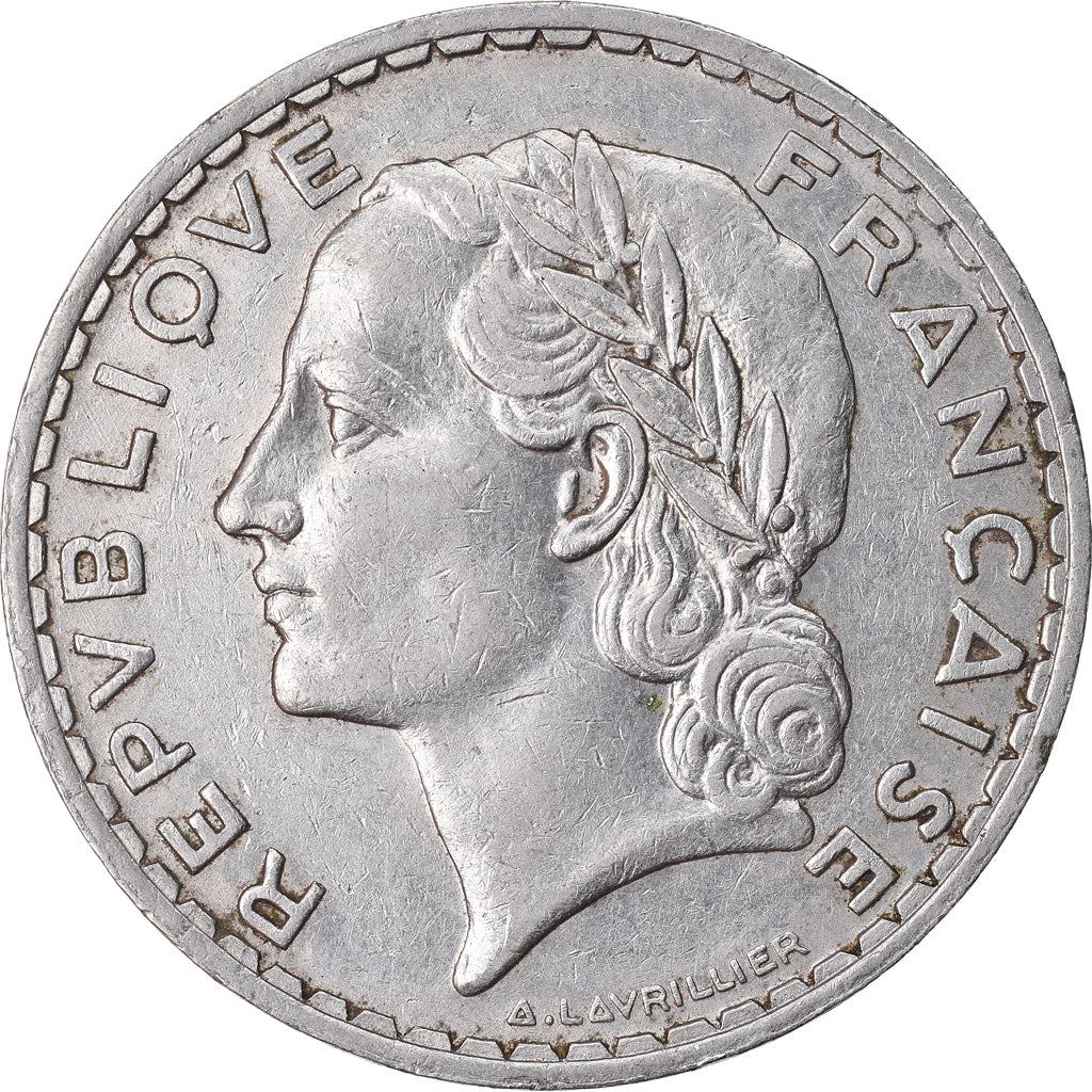 French 5 Francs Coin | KM888 | France | 1933 - 1939