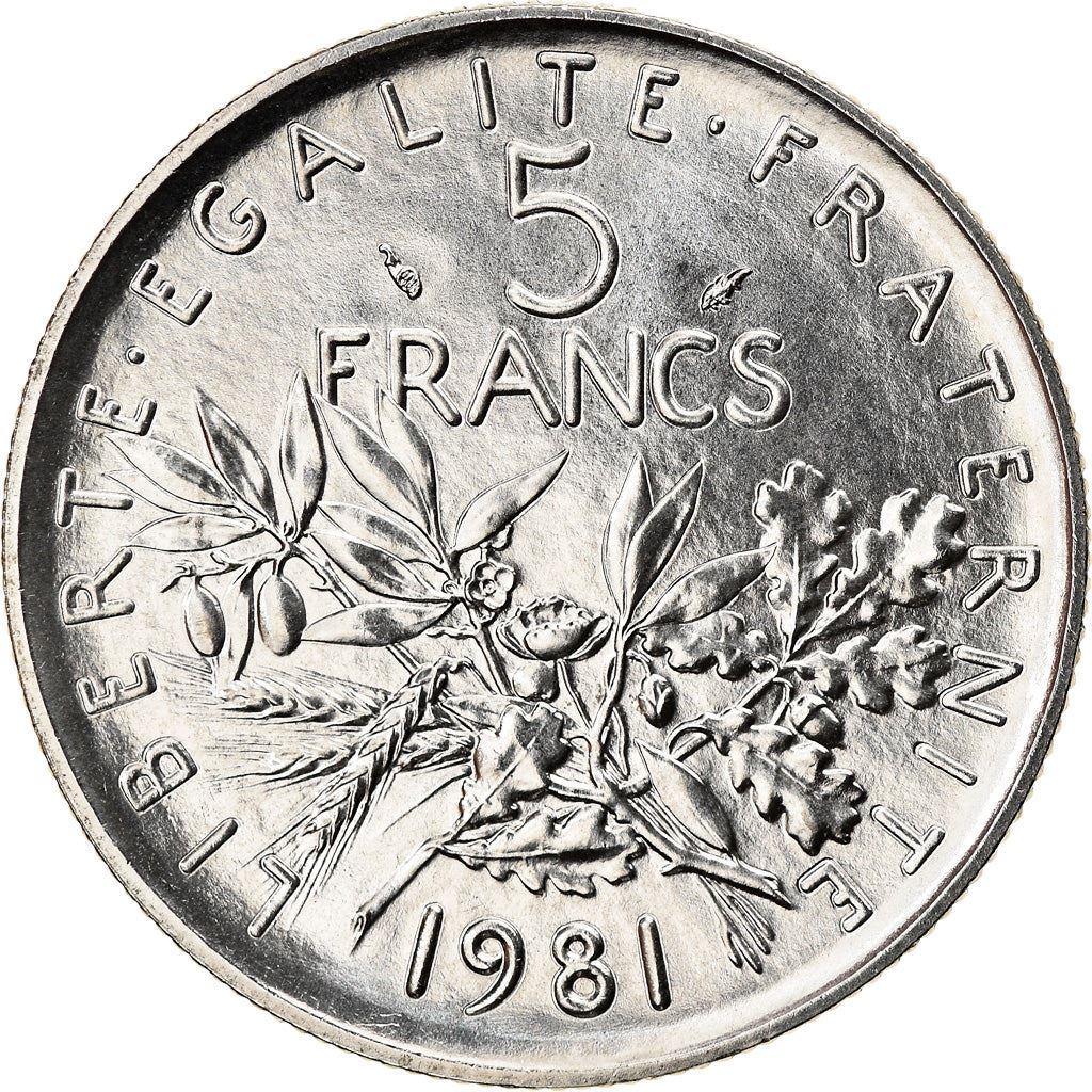 French 5 Francs Coin | signature O. Roty | KM926a.1 | France | 1969 - 2001