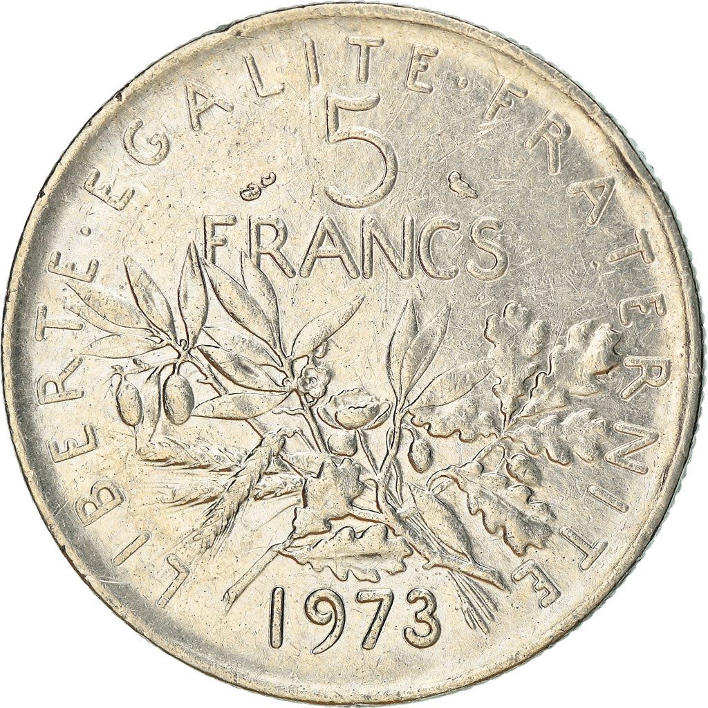 French 5 Francs Coin | signature O. Roty | KM926a.1 | France | 1969 - 2001