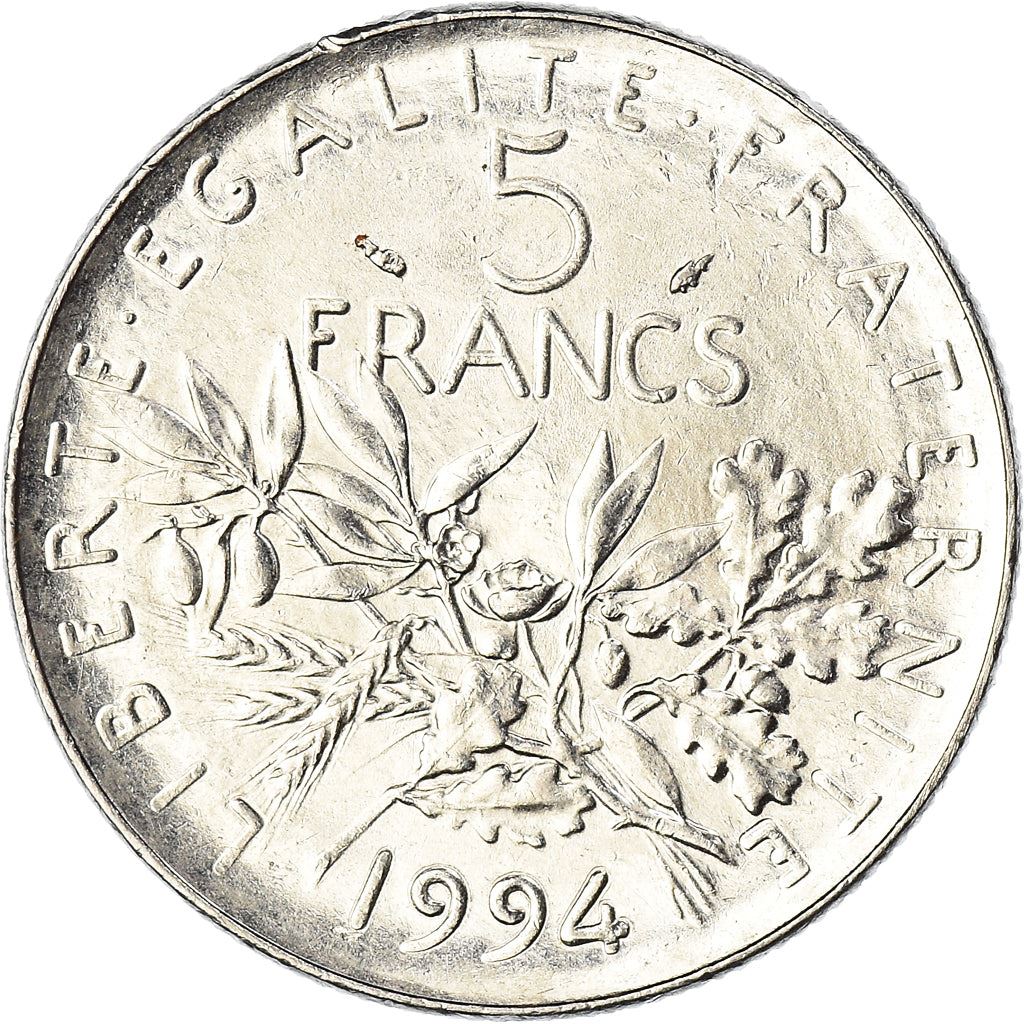 French 5 Francs Coin | signature O. Roty | KM926a.1 | France | 1969 - 2001