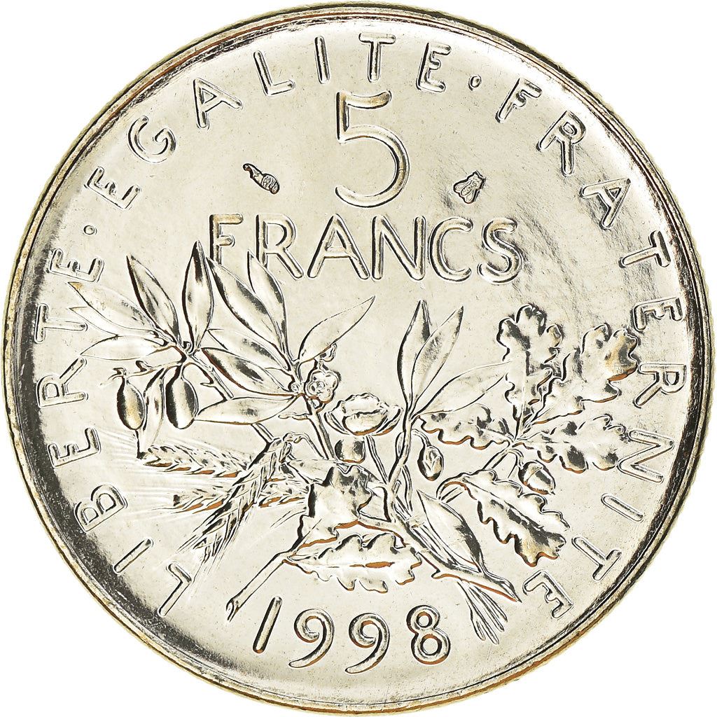 French 5 Francs Coin | signature O. Roty | KM926a.1 | France | 1969 - 2001