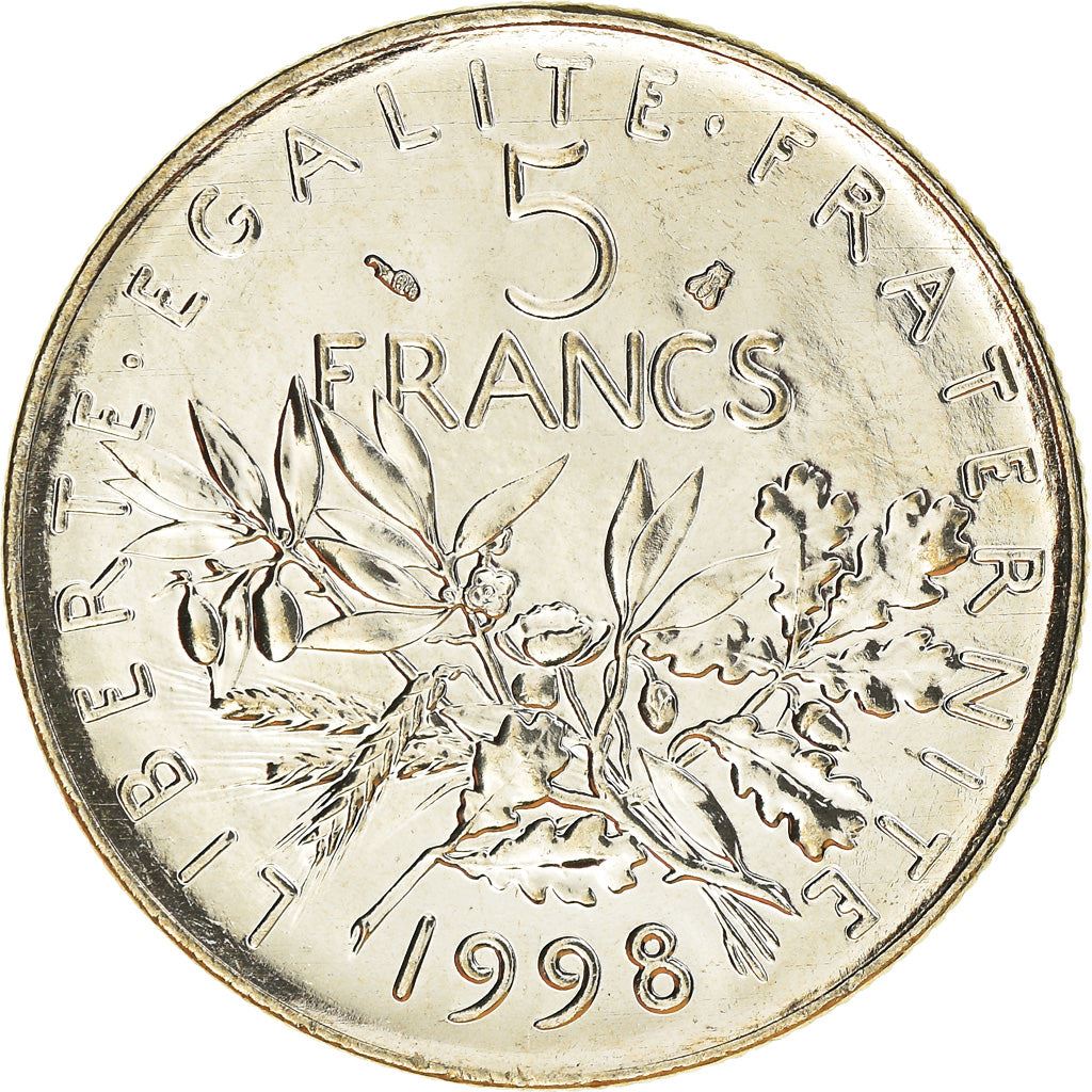 French 5 Francs Coin | signature O. Roty | KM926a.1 | France | 1969 - 2001