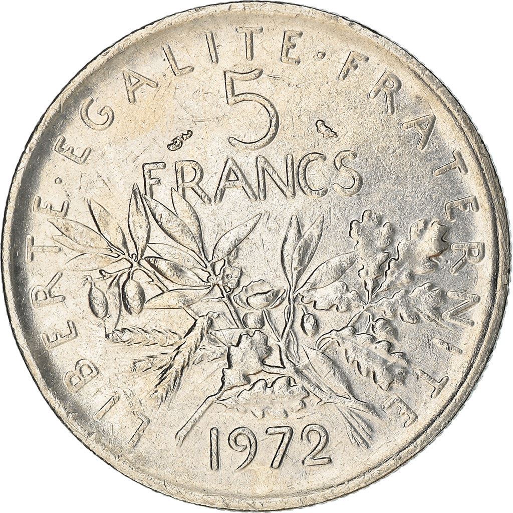 French 5 Francs Coin | signature O. Roty | KM926a.1 | France | 1969 - 2001