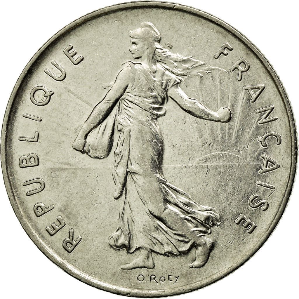 French 5 Francs Coin | signature O. Roty | KM926a.1 | France | 1969 - 2001