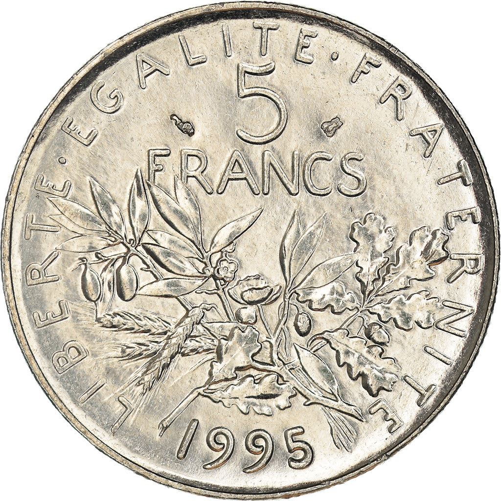 French 5 Francs Coin | signature O. Roty | KM926a.1 | France | 1969 - 2001