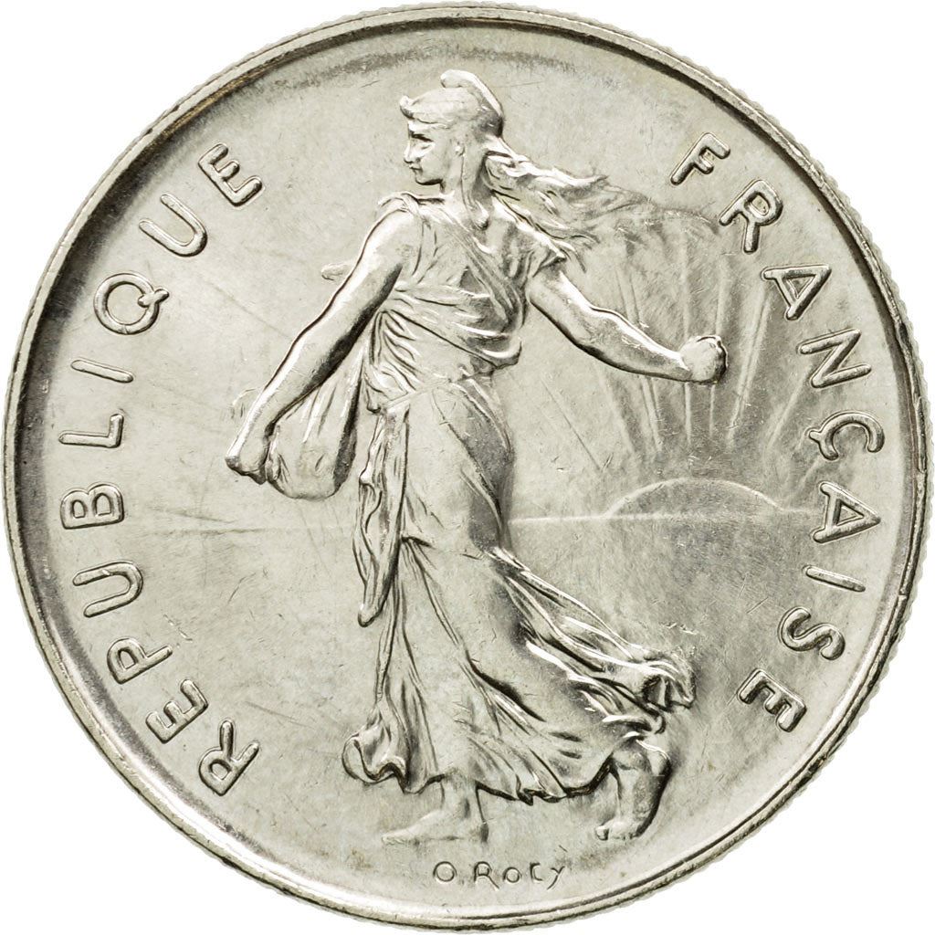 French 5 Francs Coin | signature O. Roty | KM926a.1 | France | 1969 - 2001