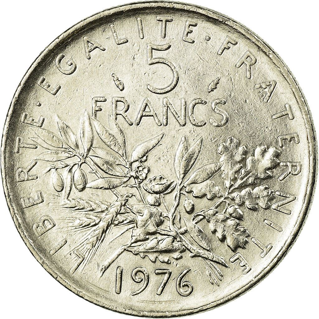 French 5 Francs Coin | signature O. Roty | KM926a.1 | France | 1969 - 2001