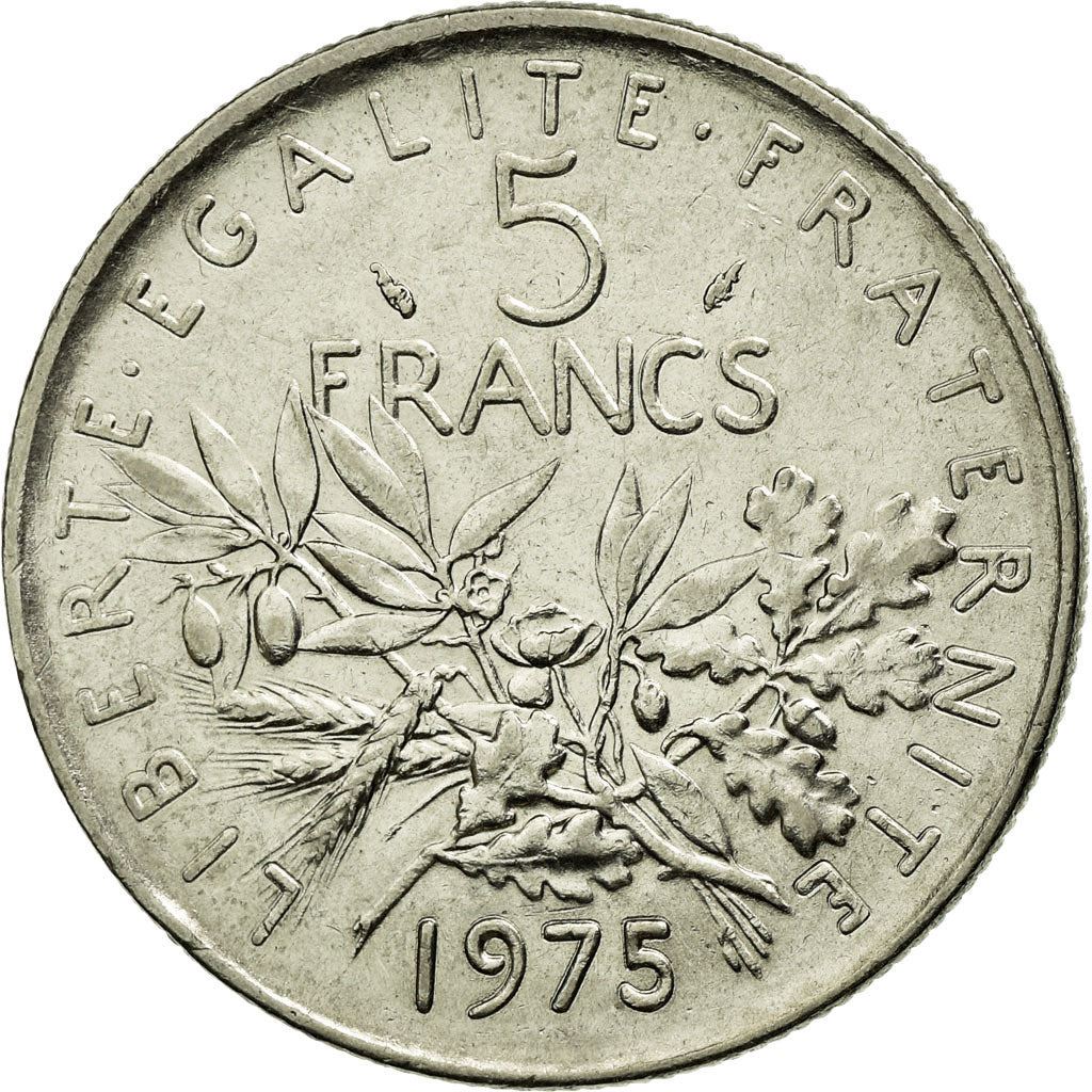 French 5 Francs Coin | signature O. Roty | KM926a.1 | France | 1969 - 2001