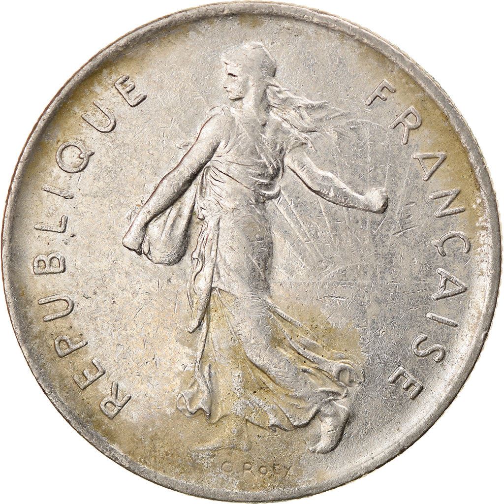 French 5 Francs Coin | signature O. Roty | KM926a.1 | France | 1969 - 2001