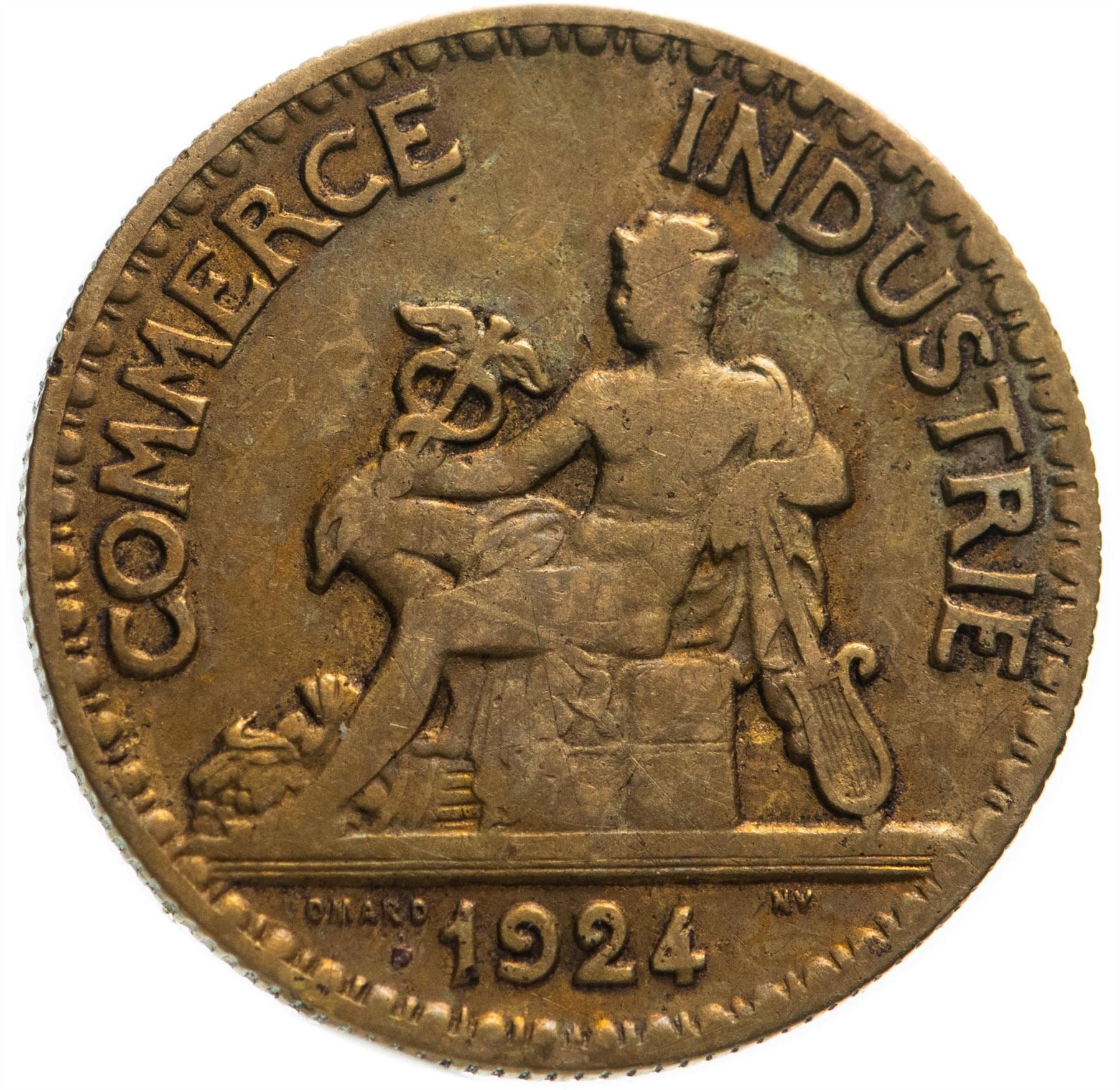 French 50 Centimes Coin | Chambers of Commerce | KM884 | France | 1920 - 1929