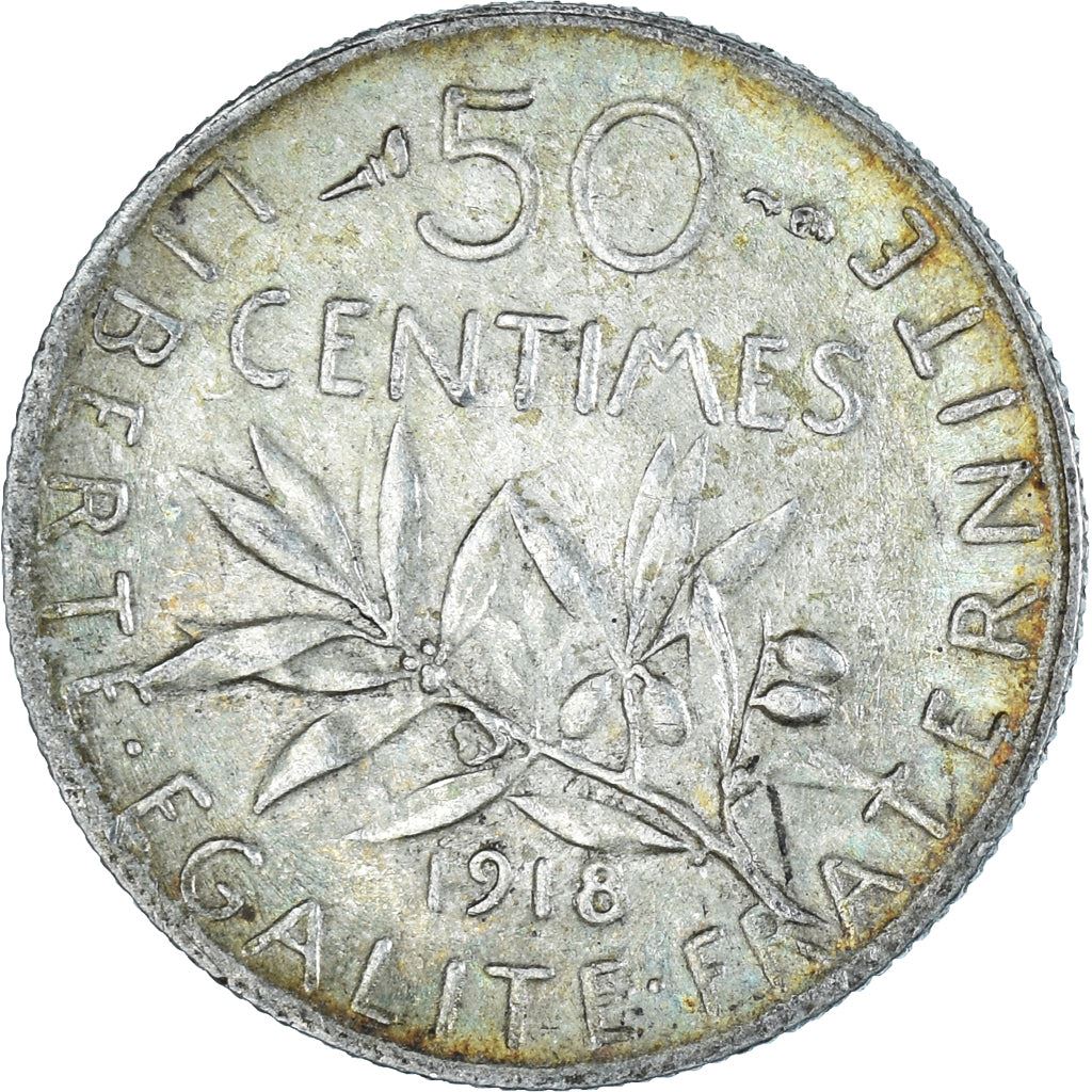 French 50 Centimes Coin | Silver | KM854 | France | 1897 - 1920