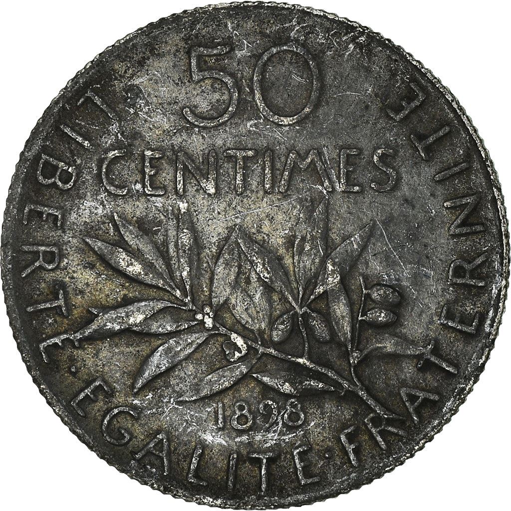 French 50 Centimes Coin | Silver | KM854 | France | 1897 - 1920