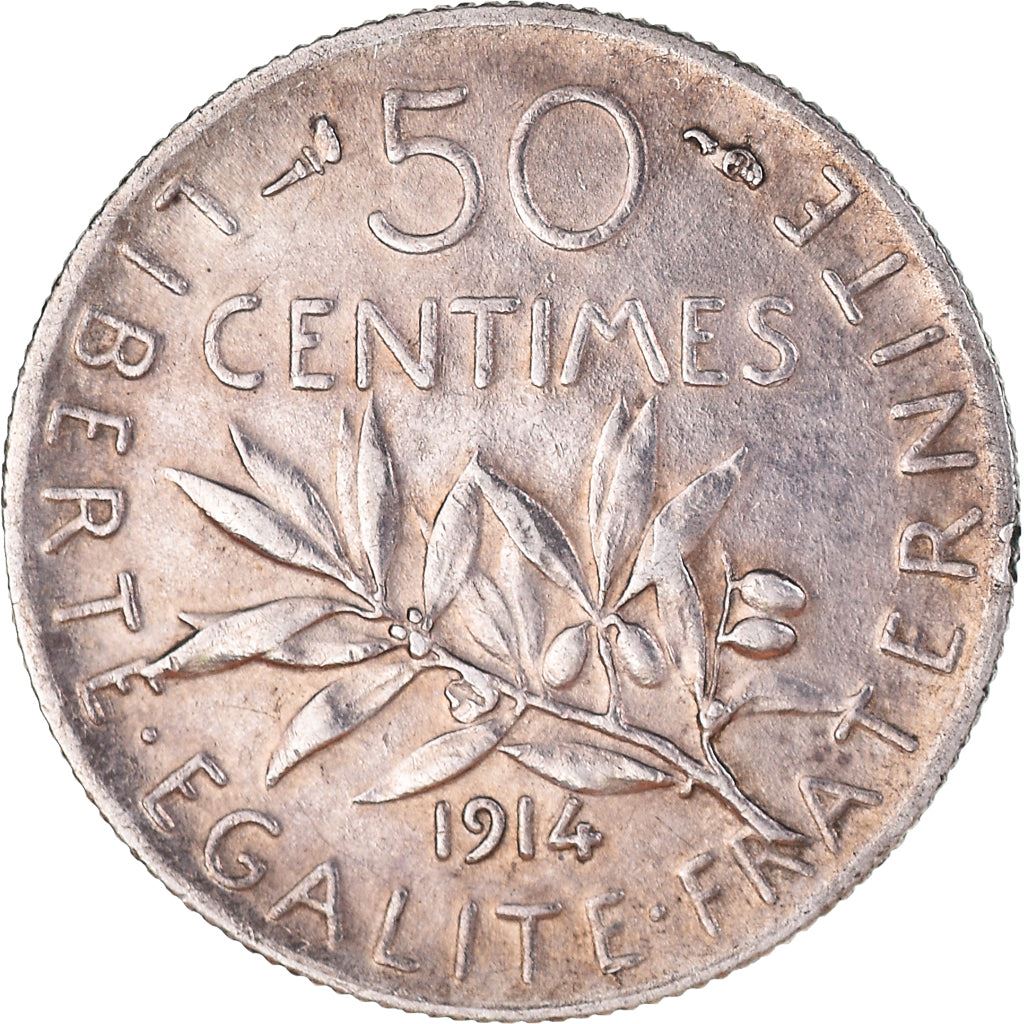 French 50 Centimes Coin | Silver | KM854 | France | 1897 - 1920