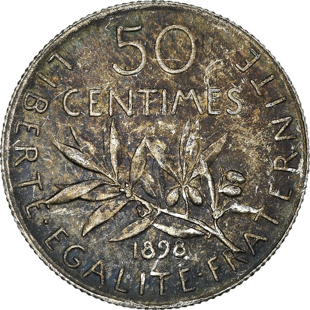 French 50 Centimes Coin | Silver | KM854 | France | 1897 - 1920