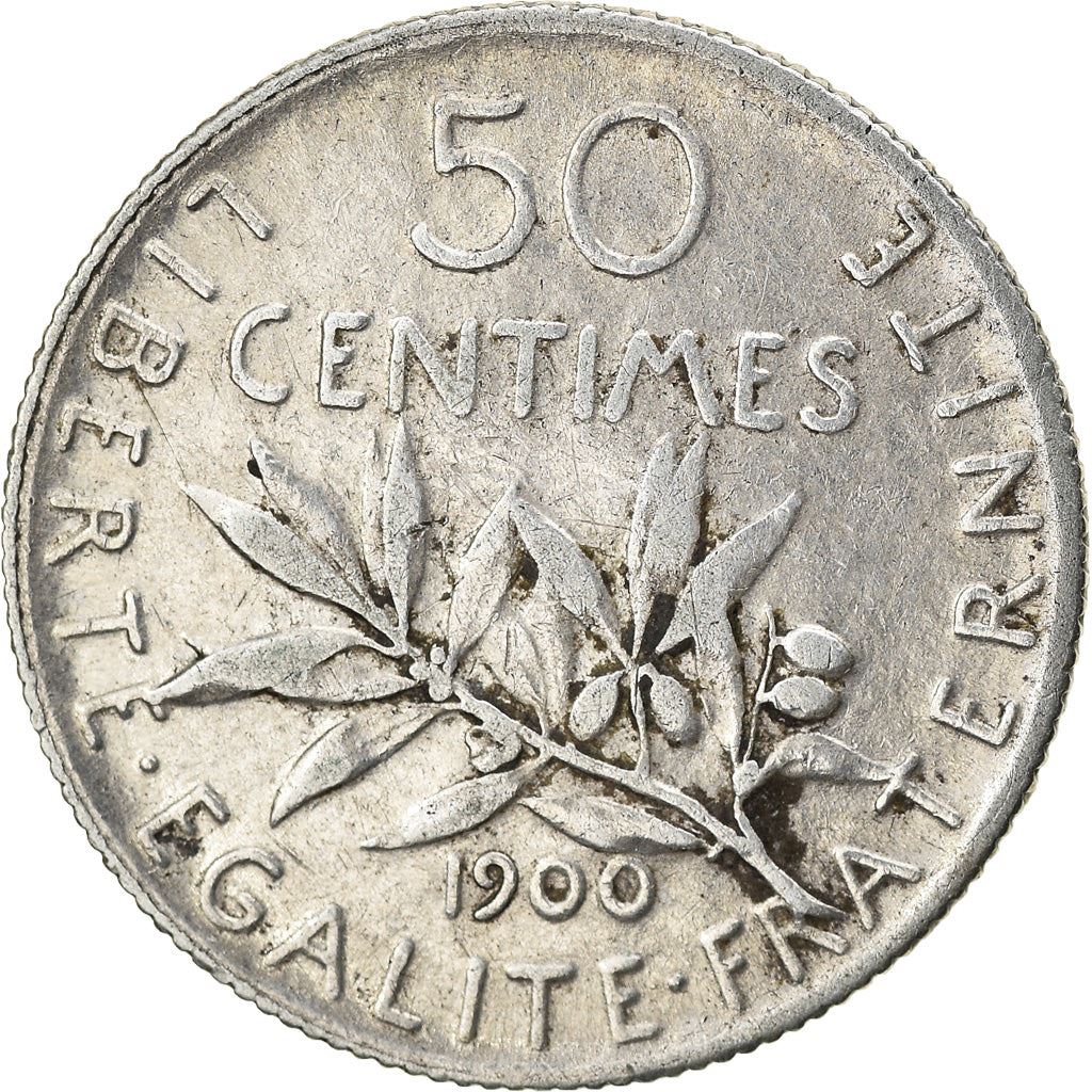 French 50 Centimes Coin | Silver | KM854 | France | 1897 - 1920