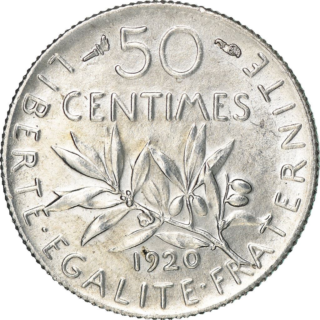 French 50 Centimes Coin | Silver | KM854 | France | 1897 - 1920