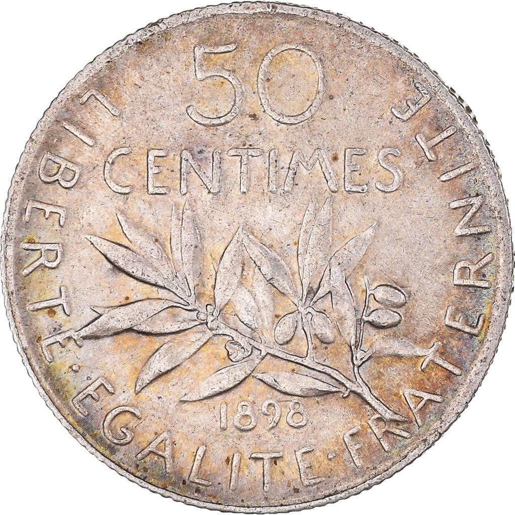 French 50 Centimes Coin | Silver | KM854 | France | 1897 - 1920