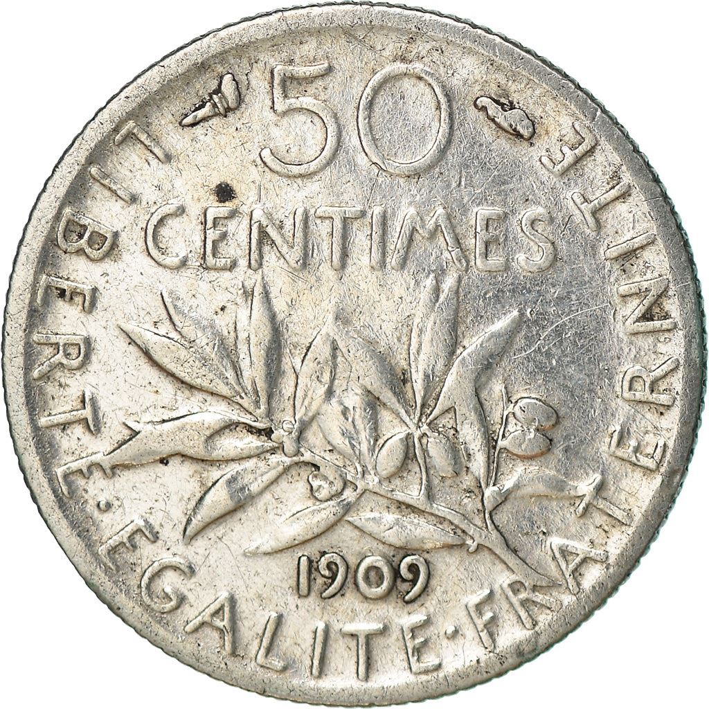 French 50 Centimes Coin | Silver | KM854 | France | 1897 - 1920