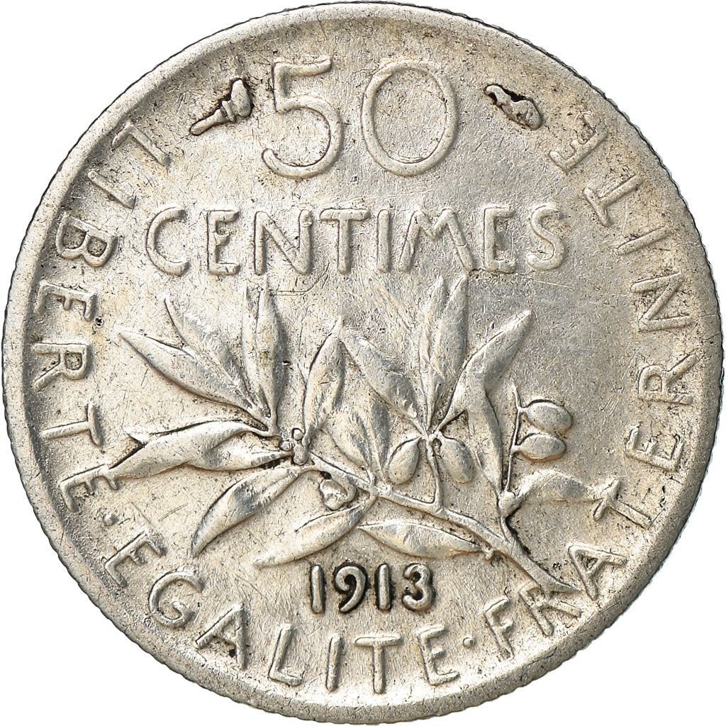 French 50 Centimes Coin | Silver | KM854 | France | 1897 - 1920