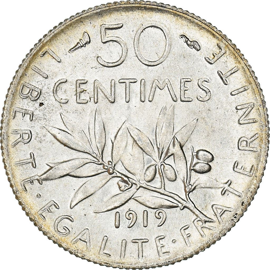 French 50 Centimes Coin | Silver | KM854 | France | 1897 - 1920