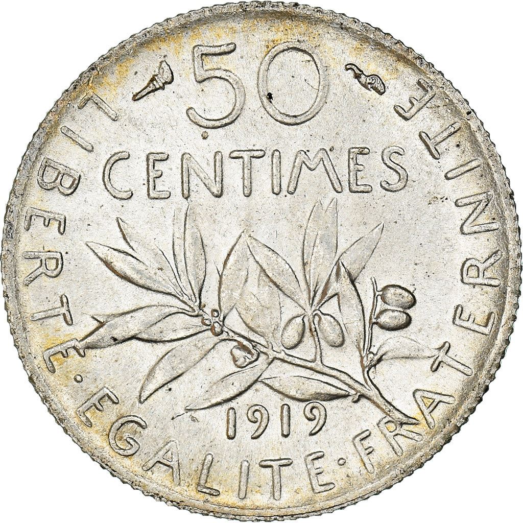 French 50 Centimes Coin | Silver | KM854 | France | 1897 - 1920