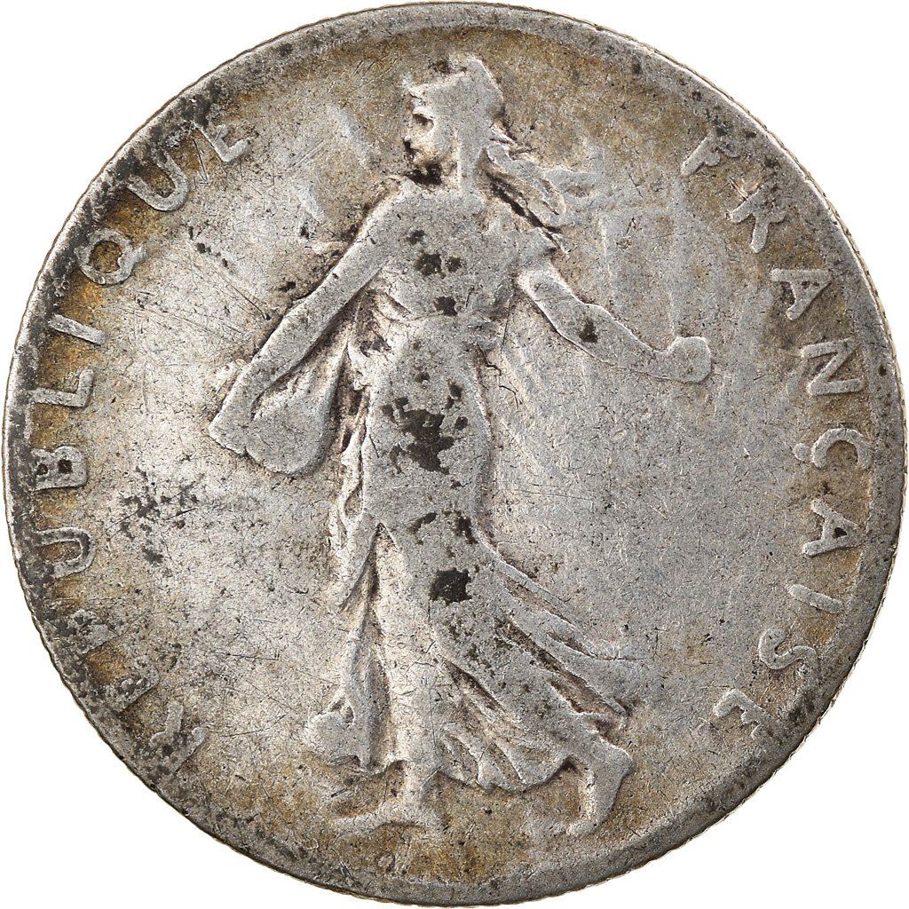 French 50 Centimes Coin | Silver | KM854 | France | 1897 - 1920