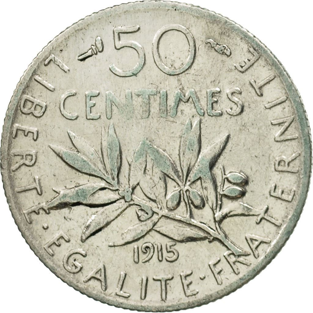 French 50 Centimes Coin | Silver | KM854 | France | 1897 - 1920