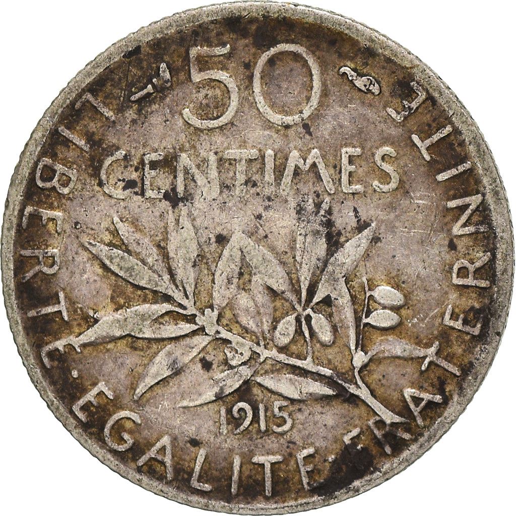 French 50 Centimes Coin | Silver | KM854 | France | 1897 - 1920