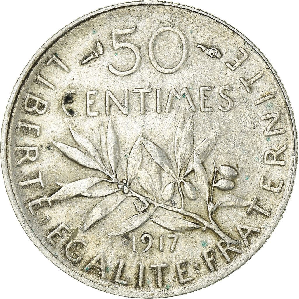 French 50 Centimes Coin | Silver | KM854 | France | 1897 - 1920