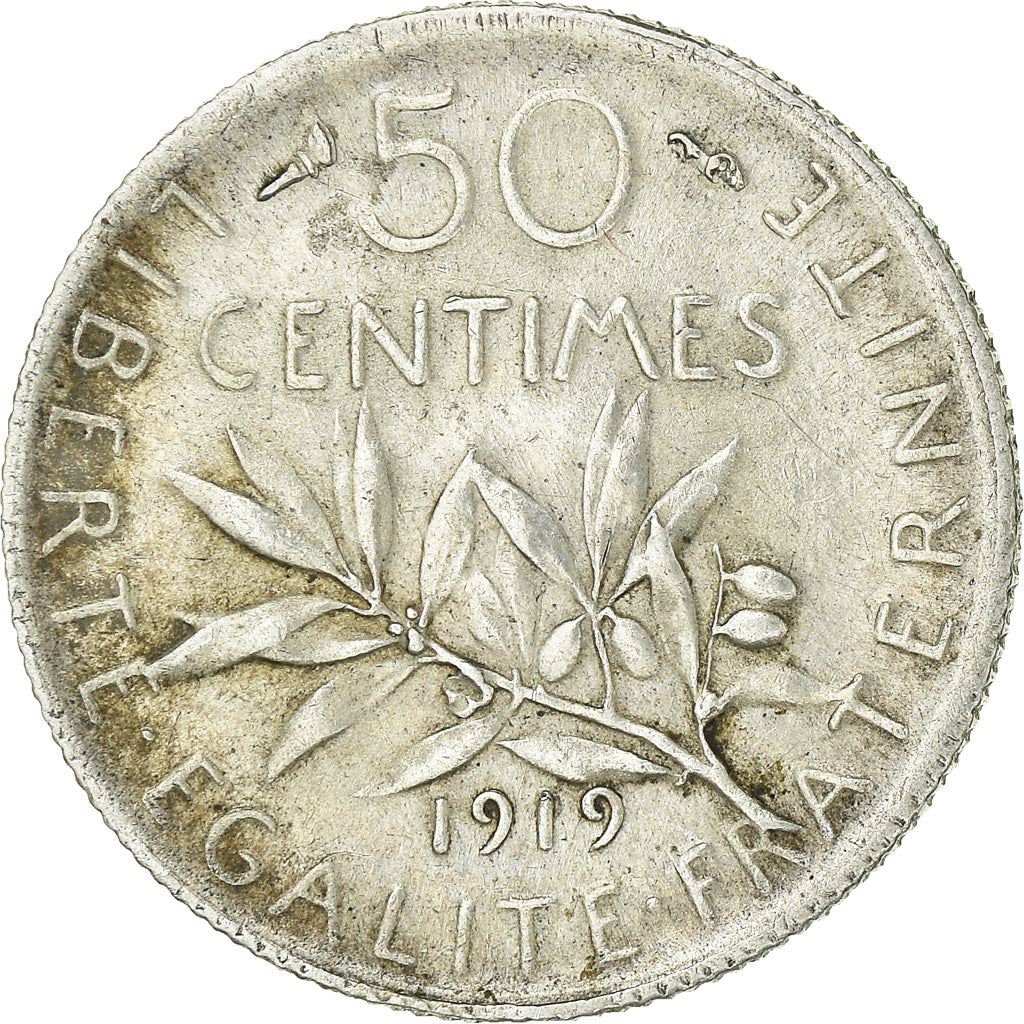 French 50 Centimes Coin | Silver | KM854 | France | 1897 - 1920