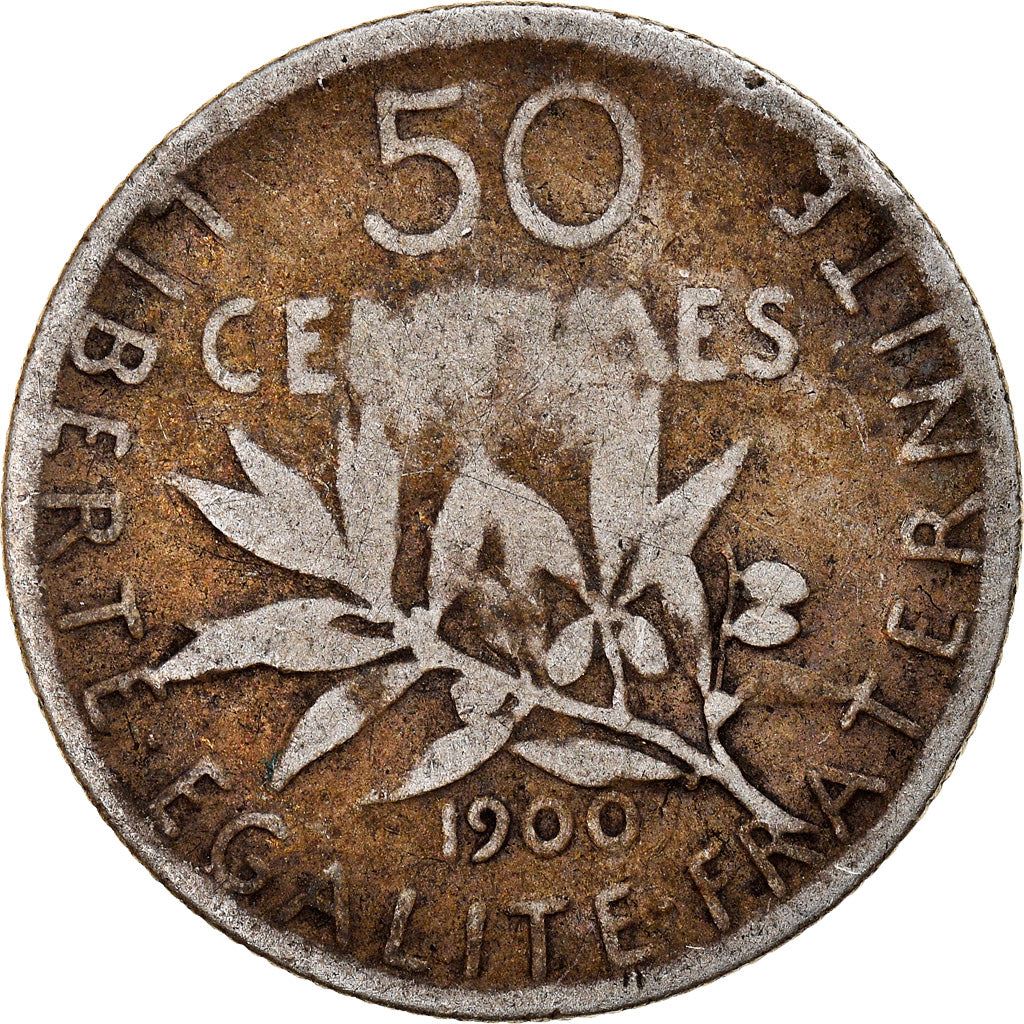 French 50 Centimes Coin | Silver | KM854 | France | 1897 - 1920