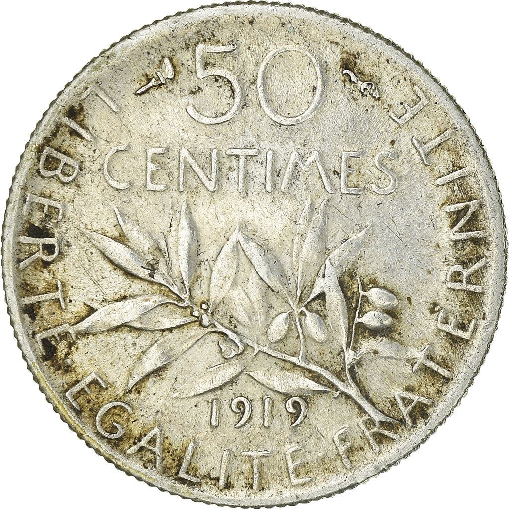 French 50 Centimes Coin | Silver | KM854 | France | 1897 - 1920