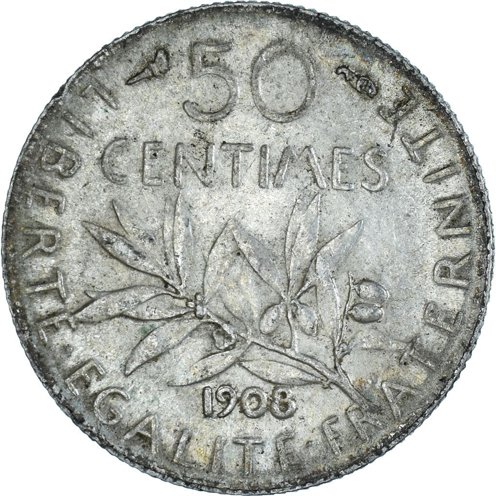 French 50 Centimes Coin | Silver | KM854 | France | 1897 - 1920