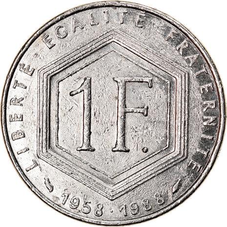 French Coin 1 Franc | Charles de Gaulle | KM963 | France | 1988