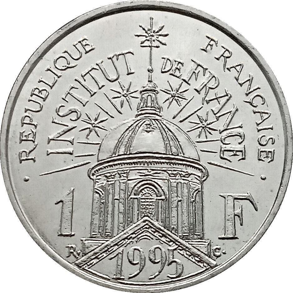 French Coin 1 Franc Institut de France | KM1133 | France | 1995