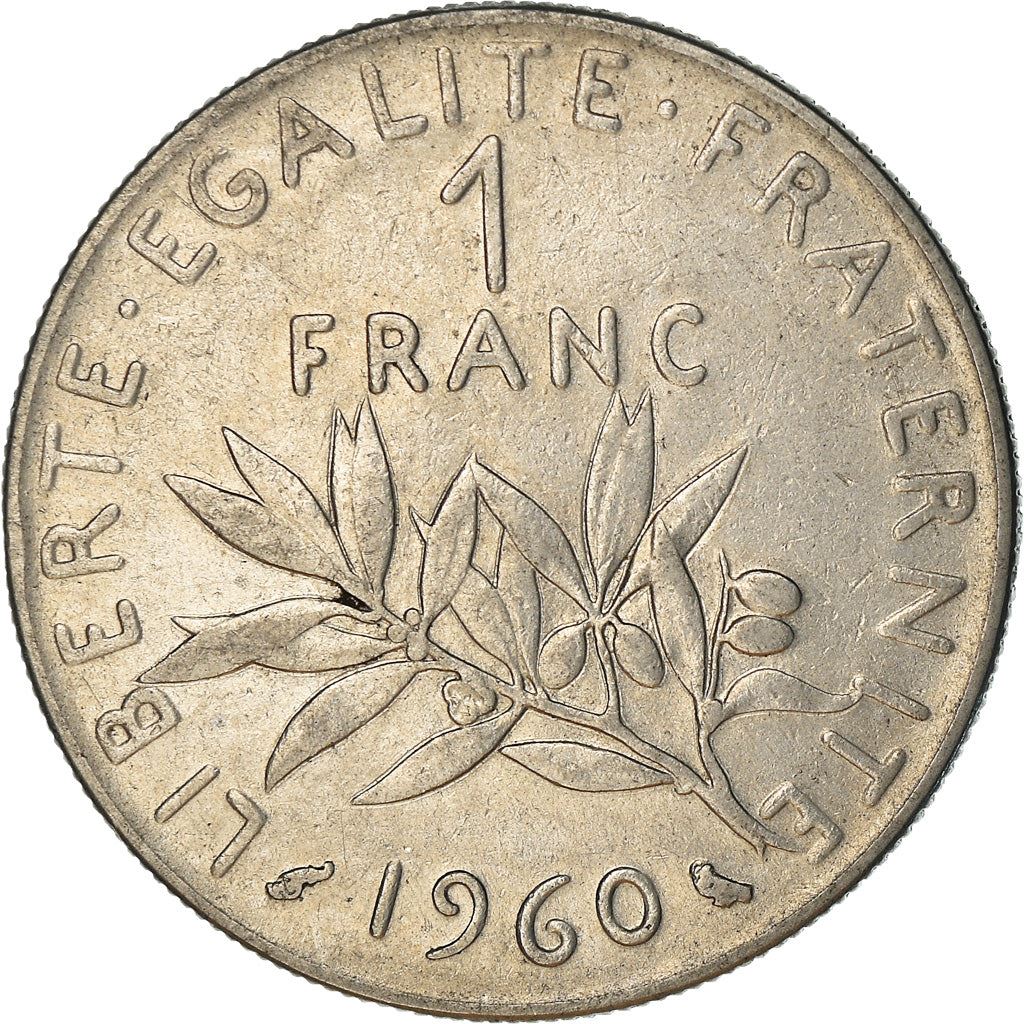 French Coin 1 Franc | Signature O. Roty | KM925.1 | France | 1959 - 2001