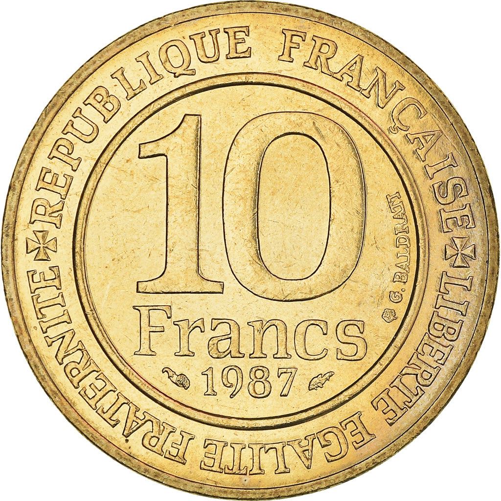 French Coin 10 Francs | Hugh Capet | KM961d | France | 1987