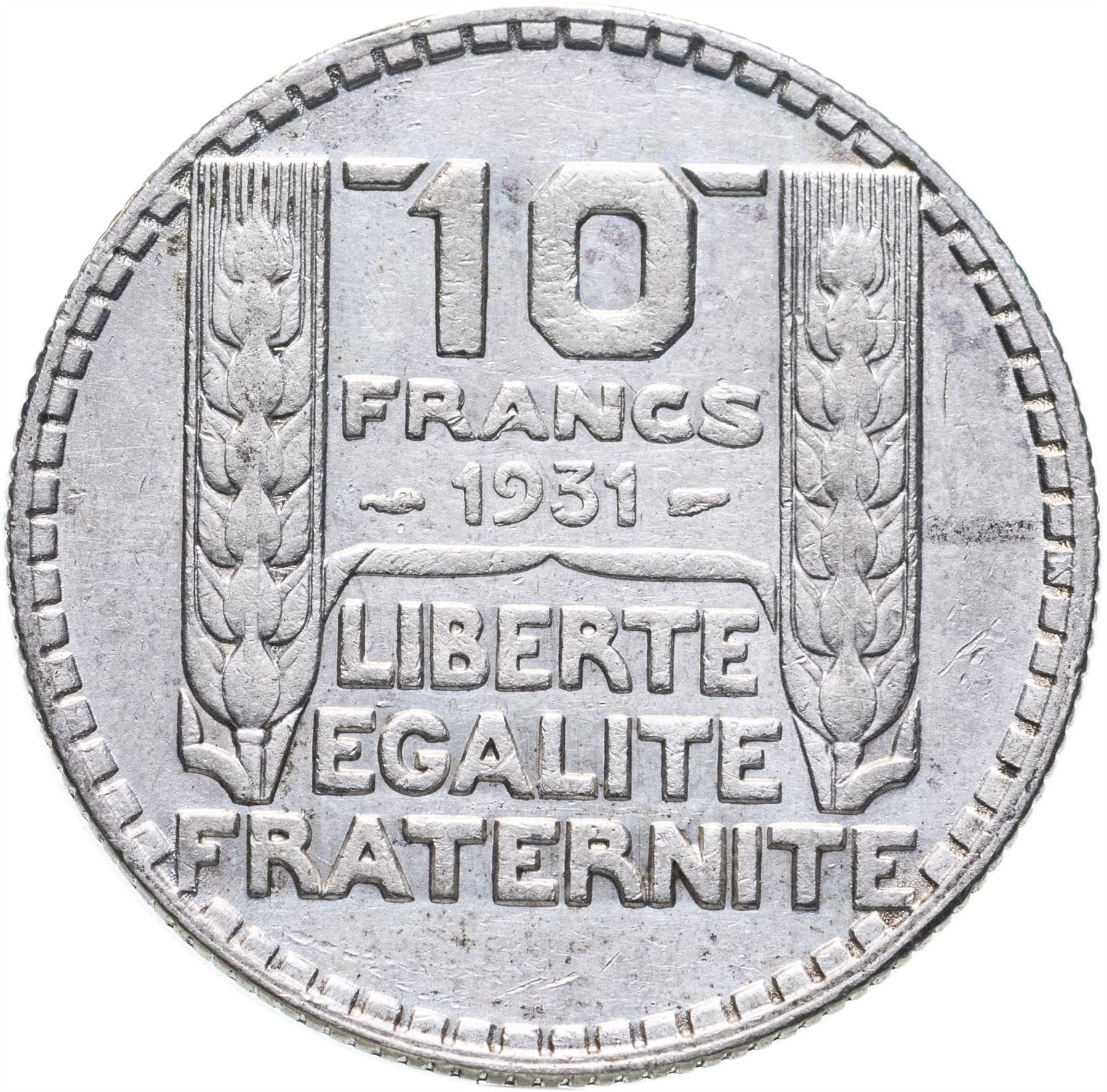 French Coin 10 Francs | KM878 | France | Silver | 1929 - 1939