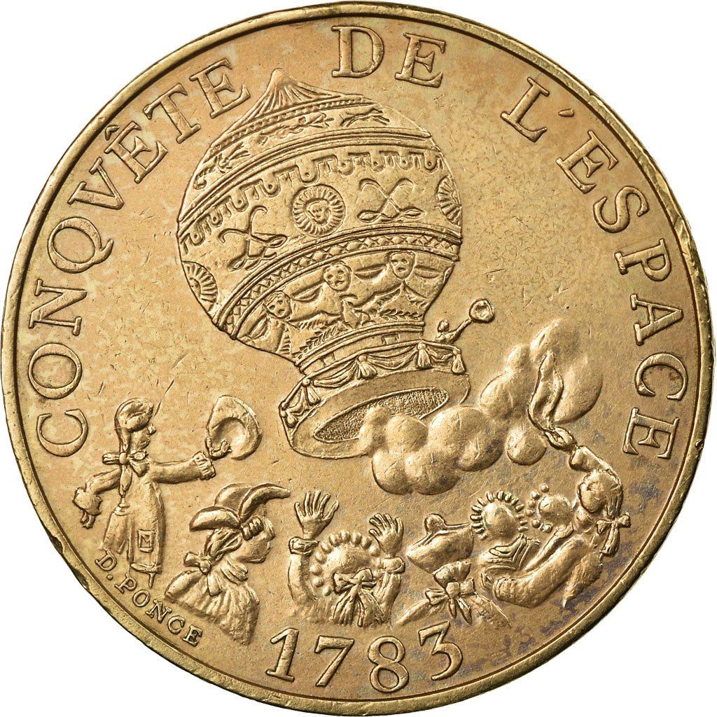 French Coin 10 Francs | Space Conquest | KM952 | France | 1983