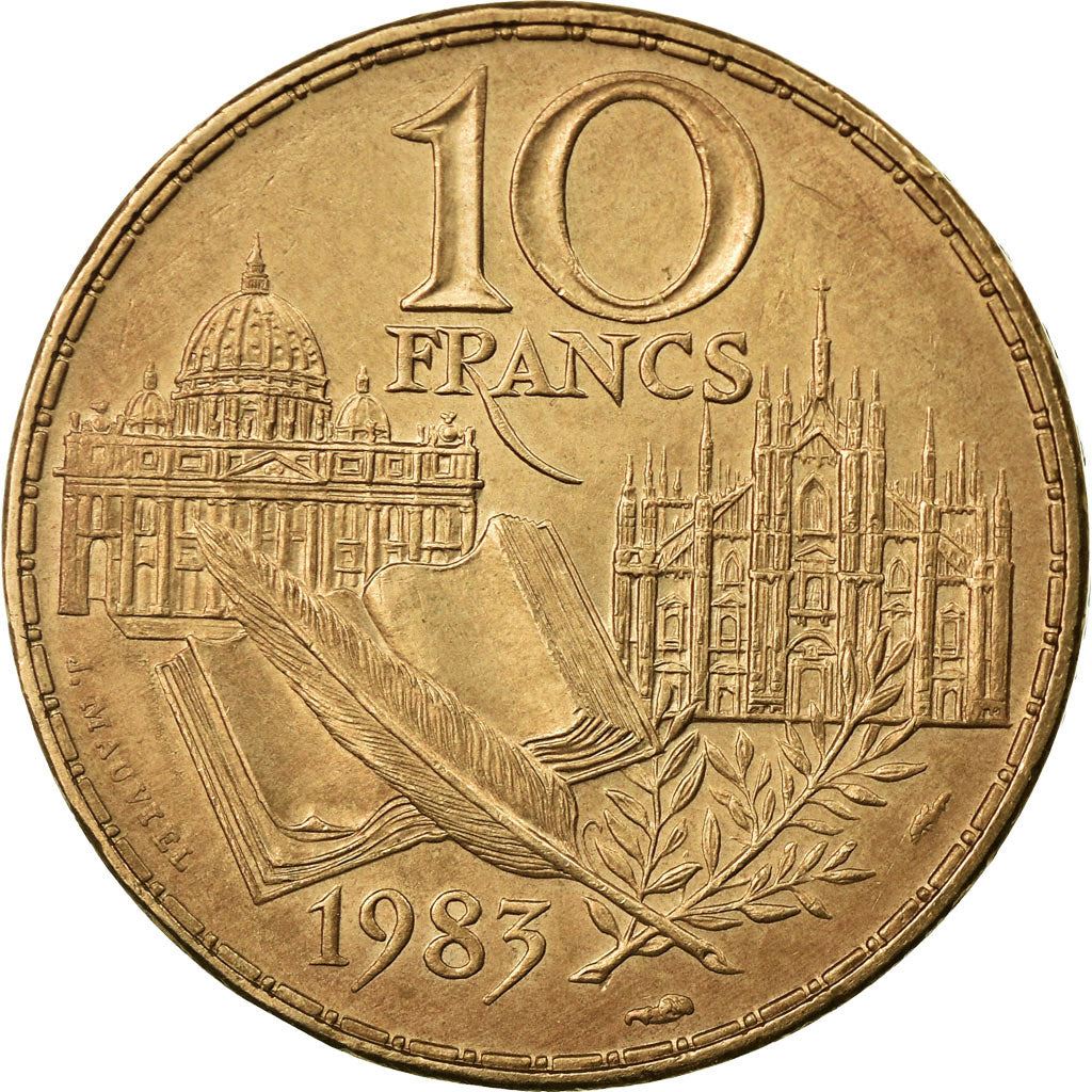 French Coin 10 Francs | Stendhal | KM953 | France | 1983